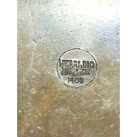 Antique Heraldio Bronze 1408 Art Noveau Dragon Rare Spelter Bronze Trinket Box - Picture 9 of 9